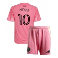 Camiseta Inter Miami Lionel Messi #10 Primera Equipación Replica 2025-26 para niños mangas cortas (+ Pantalones cortos)